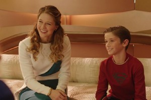 "For The Girl Who Has Everything" -- When a parasitic alien attaches itself to Kara (Melissa Benoist, left) and traps her in a dream world where her family is alive and her home planet was never destroyed, Kara's beloved cousin Kal-El (Daniel DiMaggio, right) joins her and her parents in domestic Kryptonian bliss, where neither of them needed to escape to Earth, or become super heroes, on SUPERGIRL, Monday, Feb. 8 (8:00-9:00 PM, ET) on the CBS Television Network.