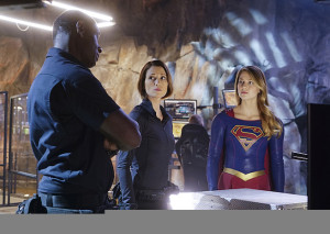 "Bizarro" -- Kara faces off against her mirror image when Bizarro, a twisted version of Supergirl, sets out to destroy her, on SUPERGIRL, Monday, Feb. 1 (8:00-9:00 PM) on the CBS Television Network. Pictured left to right: David Harewood, Chyler Leigh and Melissa Benoist Photo: Monty Brinton/CBS ÃÂ©2015 CBS Broadcasting, Inc. All Rights Reserved